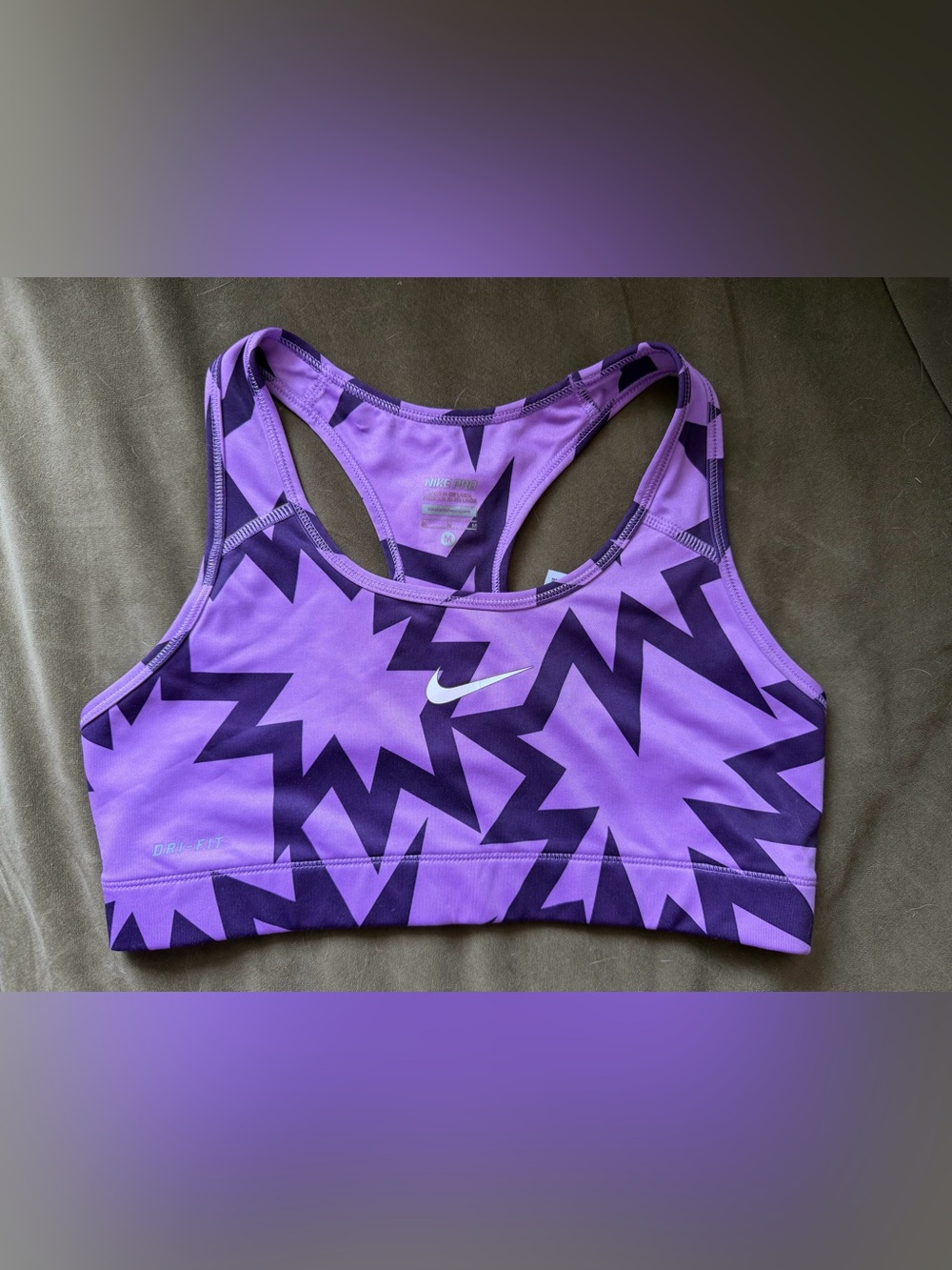Nike Purple Graphic Racerback Sport bra